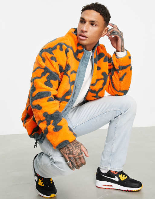 Chaqueta gris tipo sherpa reversible Adamson de Obey