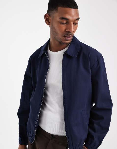 Chaqueta Harrington azul marino de algodón de ASOS DESIGN - view 1