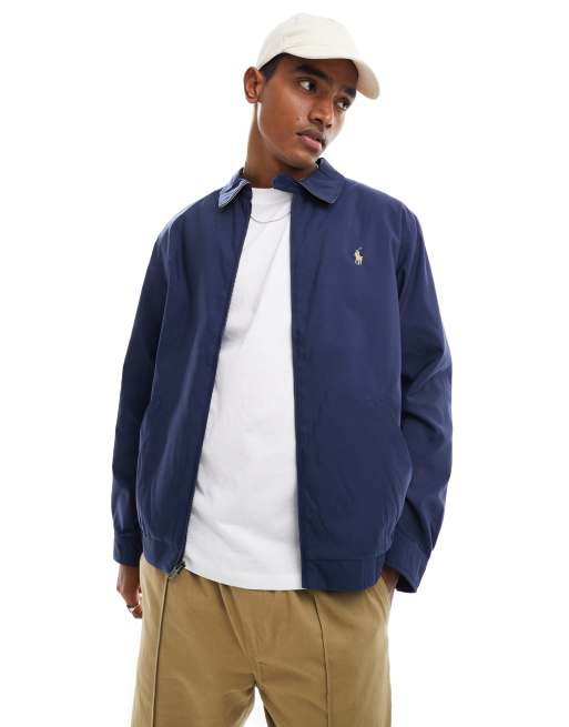 Porthleven chaqueta Harrington encerada para hombre