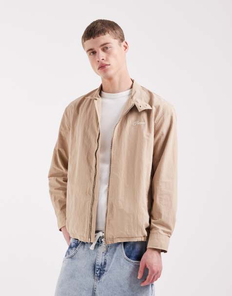 Chaqueta Harrington beis técnica con cremallera de 100% nailon de Pompeii - view 1