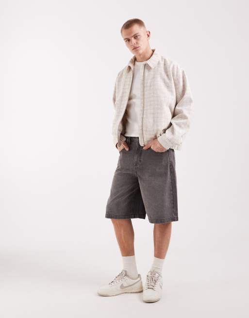 Chaqueta Harrington color crudo a cuadros texturizada de ASOS DESIGN, 2 de 5