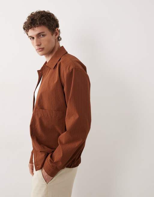 Chaqueta Harrington color óxido texturizada de ASOS DESIGN, 3 de 9