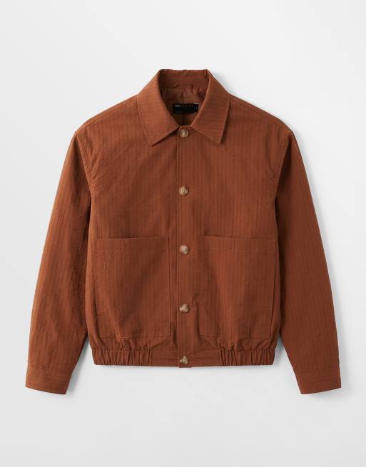 Chaqueta Harrington color óxido texturizada de ASOS DESIGN, 6 de 9