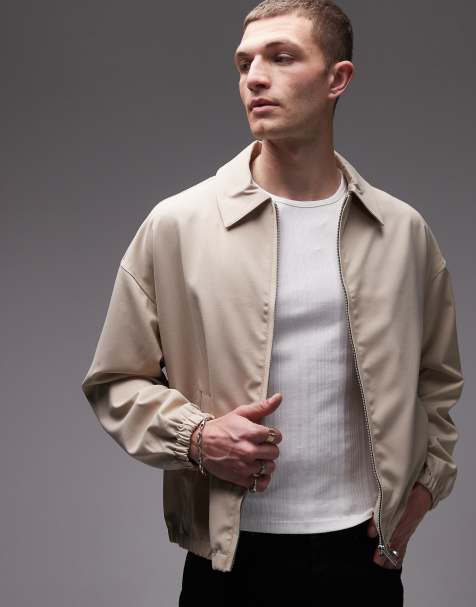 Chaqueta Harrington color piedra de Topman - view 1