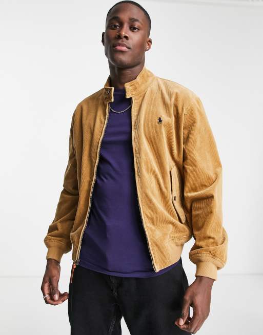 Chaqueta Harrington color tostado forrada de pana de Polo Ralph Lauren