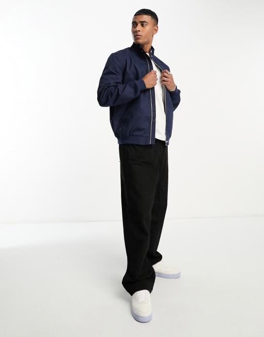 Chaqueta Harrington con cuello alzado en azul marino de ASOS DESIGN, 3 de 4