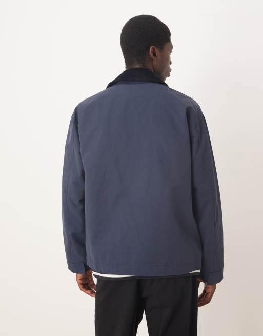 Chaqueta Harrington con cuello de pana en azul marino de ASOS DESIGN, 3 de 5