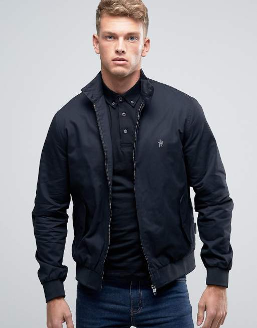 Chaqueta Harrington con forro de cuadros en contraste de French Connection