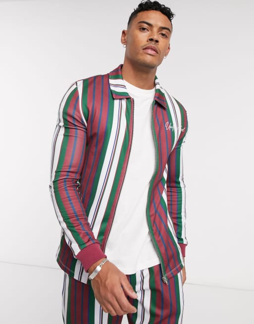 ASOS DESIGN co-ord in multi stripe with embroidery, 2 de 3