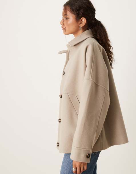 Chaqueta Harrington de vestir color avena holgada de ASOS DESIGN - view 1