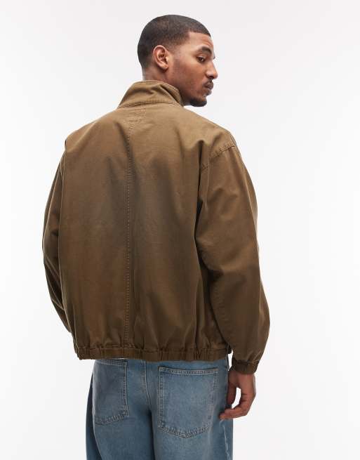 Chaqueta Harrington marrón corteza de sarga Twill-Around de Gramicci , 3 de 5