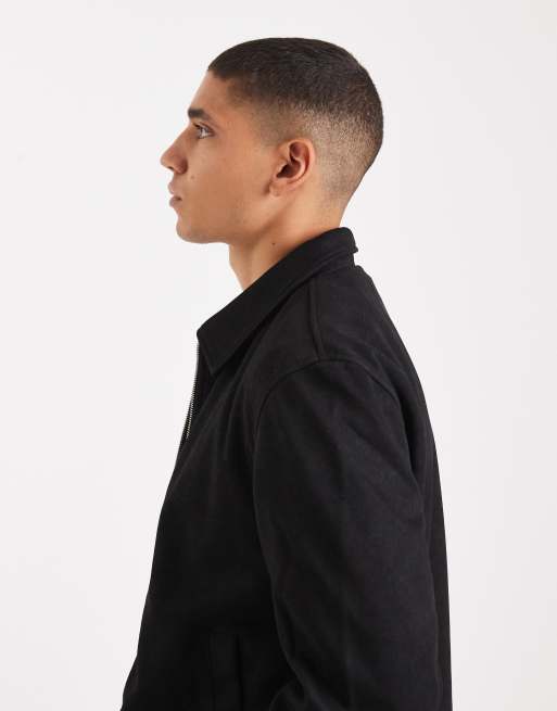 Chaqueta Harrington negra de antelina de ASOS DESIGN, 4 de 5