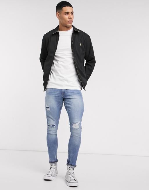 Chaqueta Harrington negra de Polo Ralph Lauren, 4 de 4