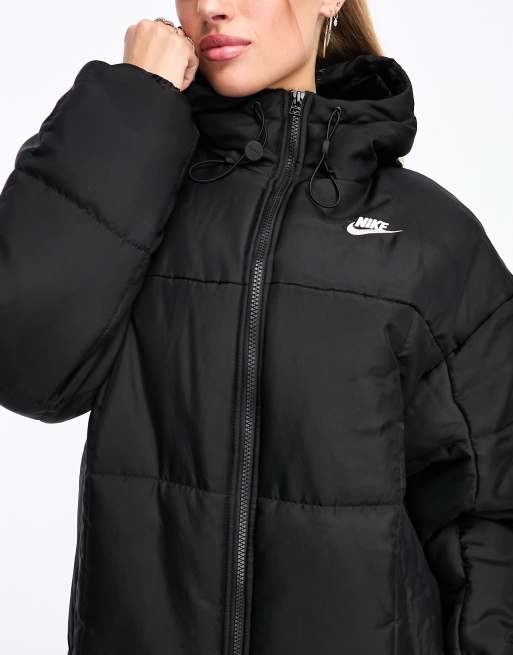 Chaqueta larga de plumas negra cl sica de Nike