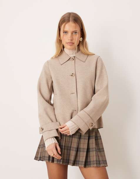 Chaqueta ligera corta beis melange con botones delanteros de VILA - view 1