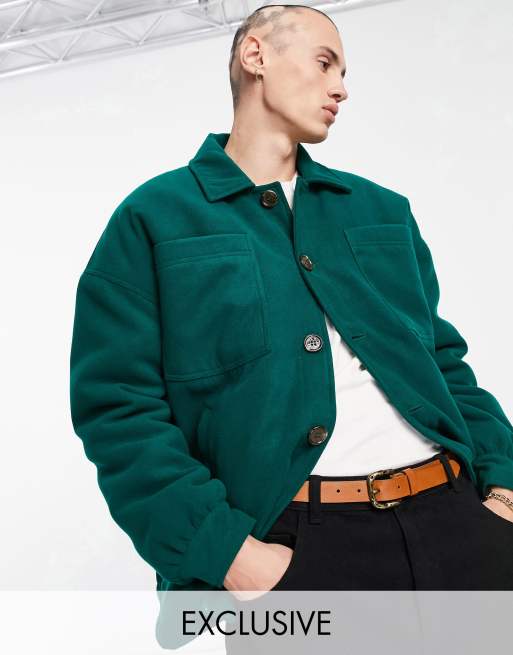 Chaqueta ligera verde de Reclaimed Vintage Inspired