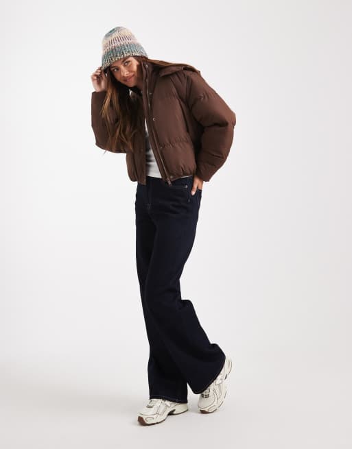 Chaqueta marrón acolchada con capucha de Brave Soul, 3 de 4