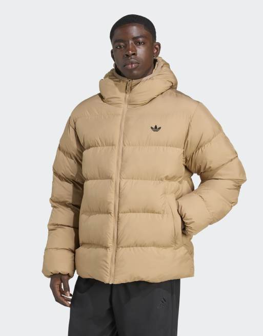 Chaqueta marrón cartón acolchada con capucha Tonal de adidas Originals