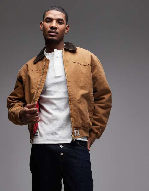 Chaqueta marrón claro estilo camionero con lavado desgastado OG Santa Fe de Carhartt WIP - view 1