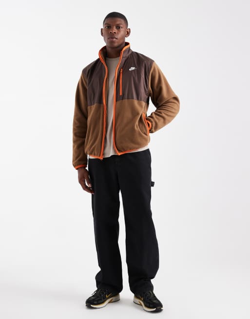 Chaqueta marrón Fleece de Nike Club, 2 de 5