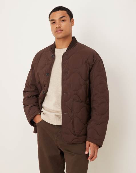 Chaqueta marrón guateada con solapas acanaladas de ARKET - view 1