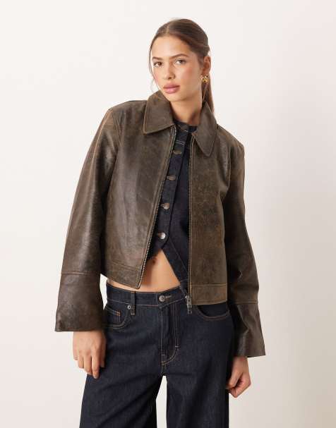 Chaqueta marrón lavado de cuero de JJXX - view 1