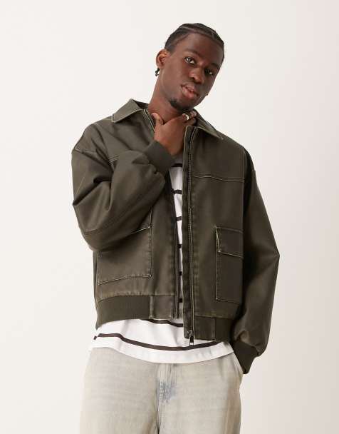 Chaqueta marrón lavado de cuero sintético de New Look - view 1