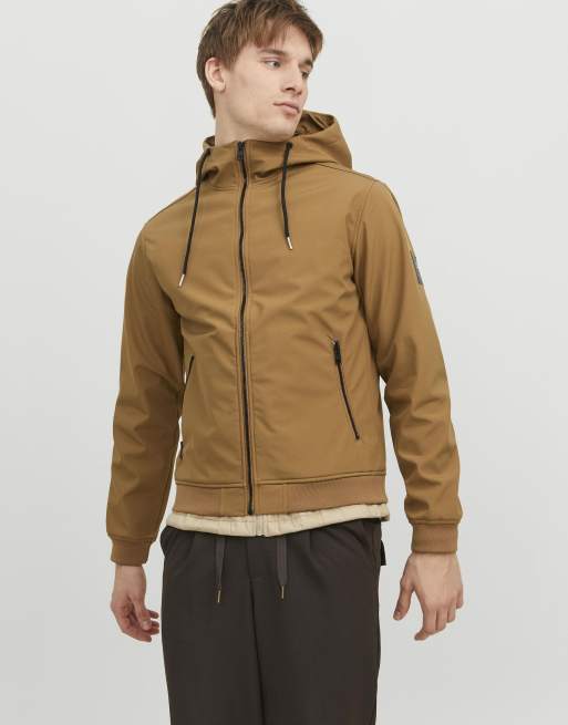 Chaqueta marrón nutria de Softshell de Jack & Jones