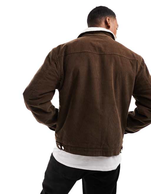 Chaqueta marrón oscuro estilo camionero de pana de New Look, 3 de 4