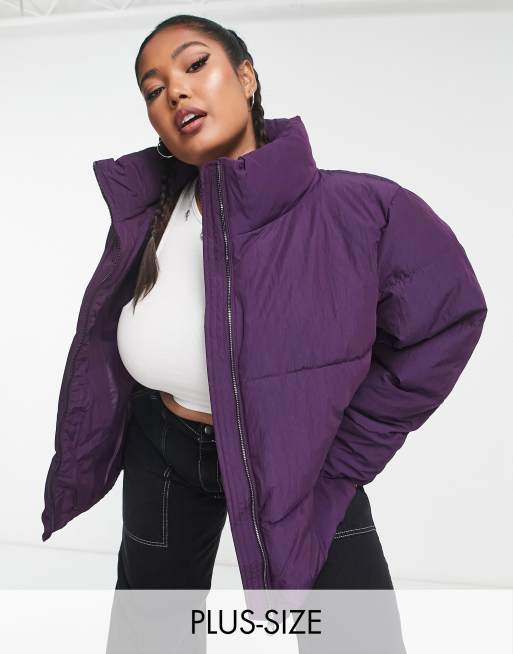 Chaqueta morada acolchada Only Curve | ASOS