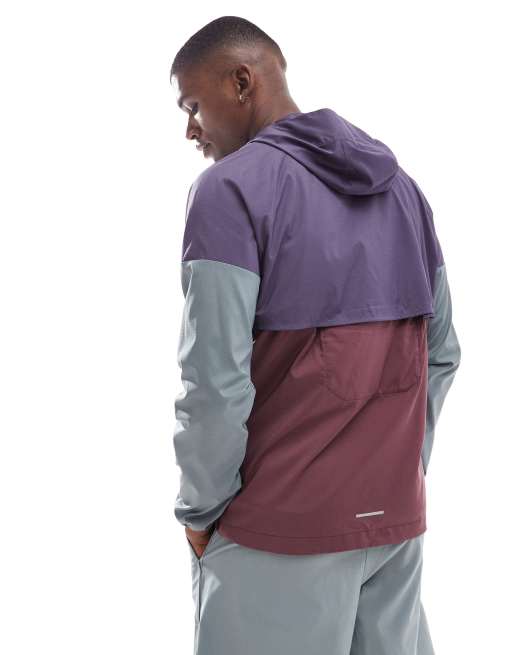Chaqueta morada y burdeos con diseño de paneles Windrunner de Nike Running, 4 de 4