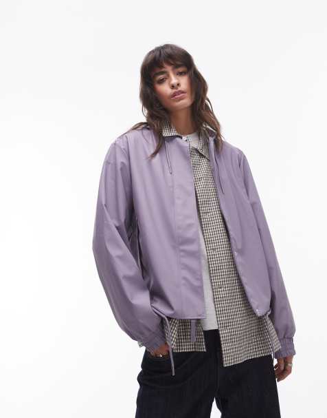 Chaqueta morado polvoriento impermeable con cordón ajustable 18040 exclusiva en ASOS de Rains - view 1