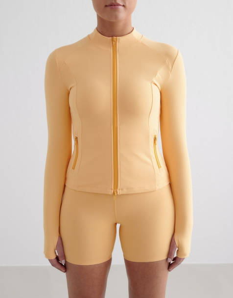 Chaqueta naranja pastel con cremallera Sorbet Sense de Aim'n - view 1
