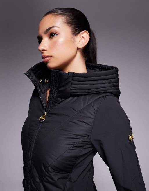 Chaqueta negra acolchada con cremallera Diablo de Barbour International , 3 de 4