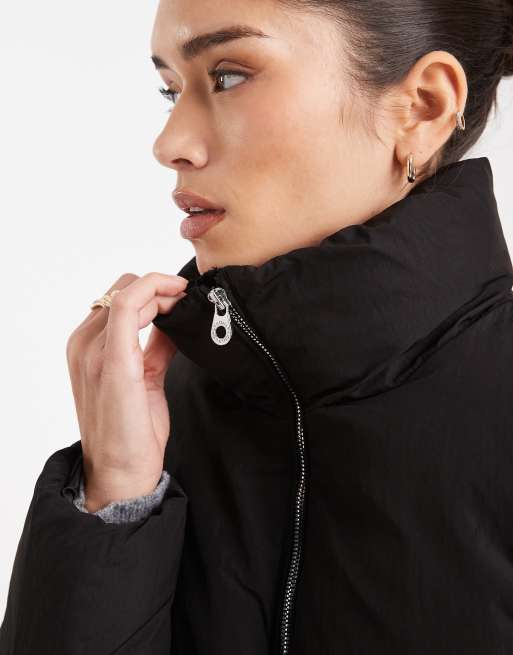 Chaqueta negra acolchada con cuello alto de ONLY , 3 de 4