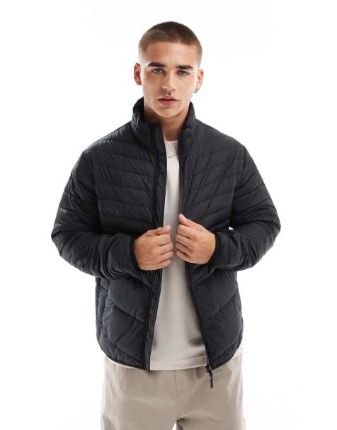 Chaqueta negra acolchada plegable con solapas rígidas de Jack & Jones - view 1