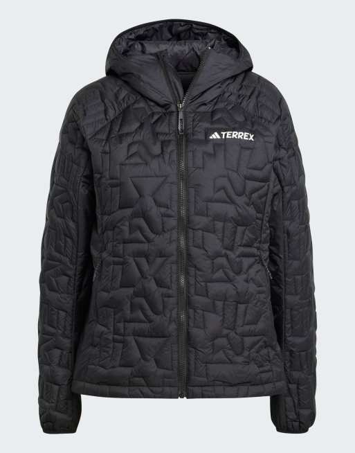 Chaqueta negra aislante de corte suelto con capucha Xperior Primaloft de adidas Terrex, 4 de 4