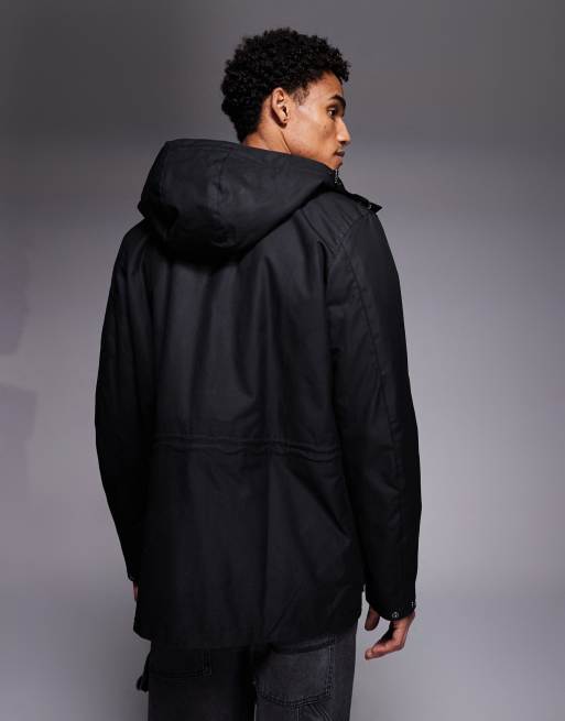 Chaqueta negra con acabado encerado Endley de Barbour International, 3 de 5