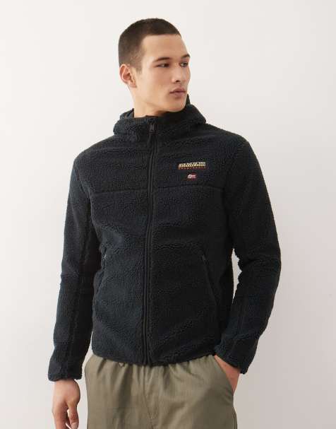 Chaqueta negra con capucha de felpa Tynik de Napapijri - view 1