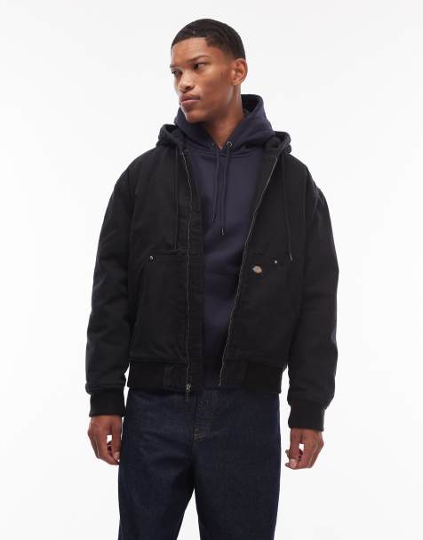 Chaqueta negra con capucha de lona Hilham de Dickies - view 1