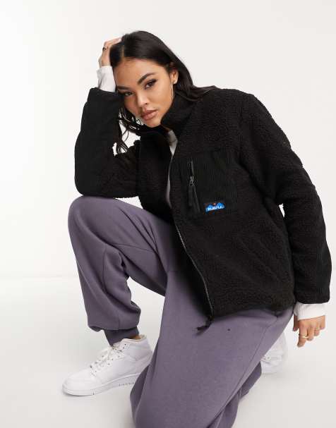 Chaqueta negra con cremallera de borreguito tupido Pearsoll de Kavu - view 1