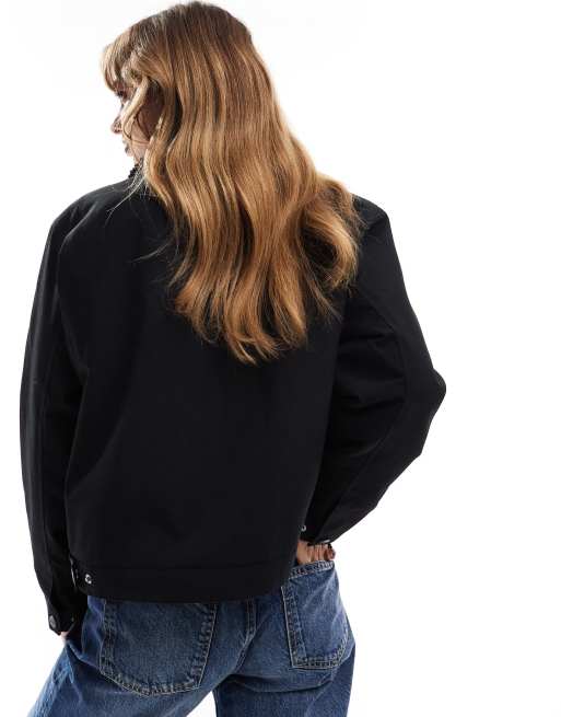 Chaqueta negra con cremallera Newkirk de Carhartt WIP, 3 de 4