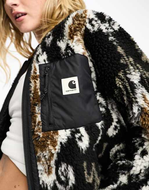 Chaqueta negra con forro de sherpa Janet de Carhartt WIP, 2 de 4