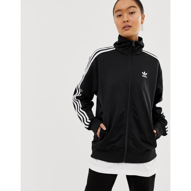 Chaqueta negra con tres rayas Firebird de adidas Originals