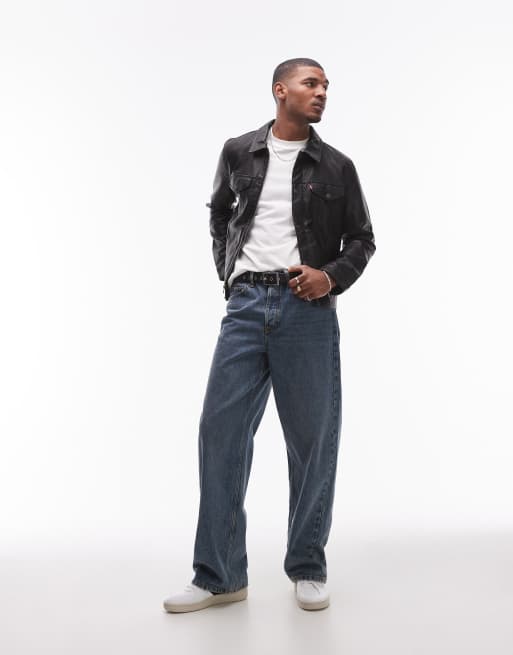 Chaqueta negra de estilo camionero de cuero sintético The Trucker de Levi's, 2 de 4