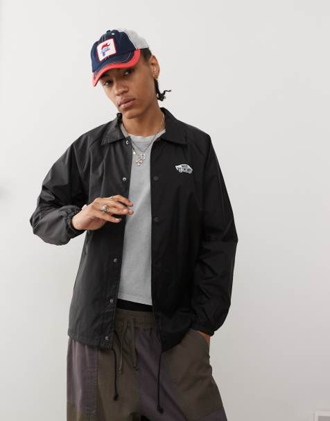 Chaqueta negra de estilo entrenador con logo en la parte izquierda del pecho Torrey de Vans - view 1