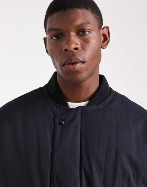 Chaqueta negra de estilo entrenador extragrande de ASOS DESIGN, 5 de 5