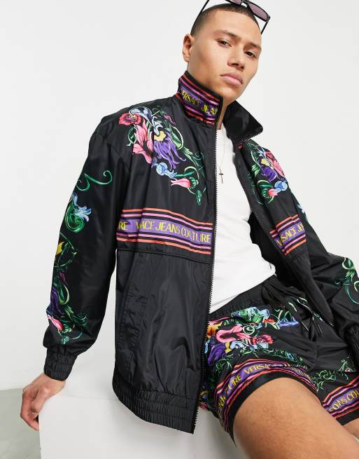 Chaqueta negra de nailon Garden de Versace Jeans Couture ASOS