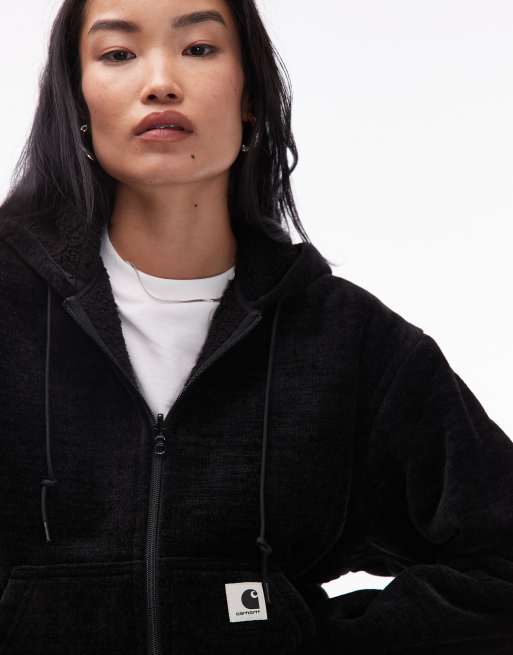 Chaqueta negra de tejido de sudadera Active OG de Carhartt WIP, 4 de 4
