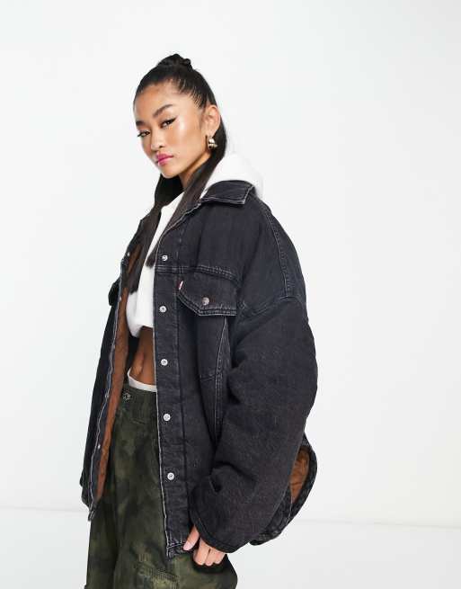 Chaqueta negra estilo camionero Fly de Levi s ASOS